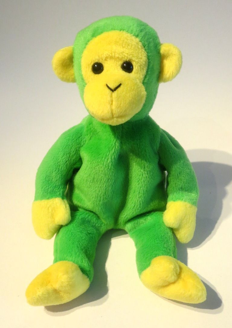 NANA the monkey Prototype: TYRIFFIC Green and Yellow! – Rarest Beans